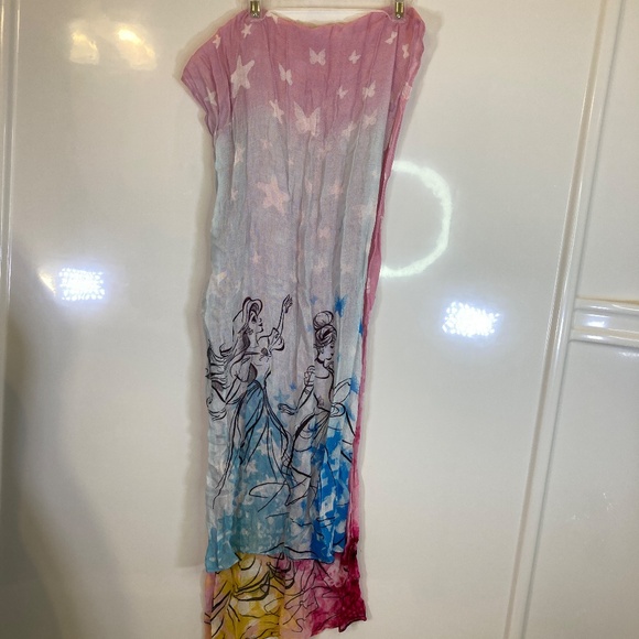 Disney Princess Scarf OS Pink Blue No Tags Belle Snow White Cinderella Ariel - Picture 5 of 11